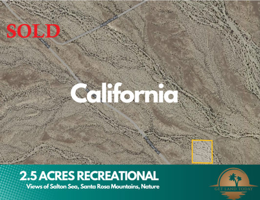 Escape to Nature: 2.5-Acre Recreational Land near Chuckwalla Mountains - Low Monthly Payments of $100/Month! APN 860-180-038