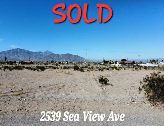 SOLD!! Stunning Views of Salton Sea & Santa Rosa Mountains. Residential Lot for $250/month 2539 Sea View Ave., Salton City, CA 92275 APN: 009-341-005-000 - Get Land Today