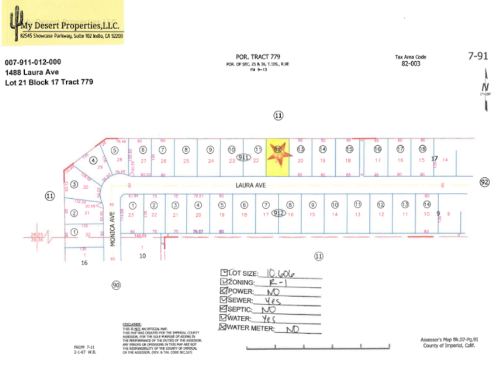 OFF-ROADING DELUXE!! RESIDENTIAL LOT LOCATED NEAR OCOTILLO WELLS!! LOW MONTHLY PAYMENTS OF $125.00 1488 Laura Ave., Salton City, CA 92275 APN: 007-911-012-000 - Get Land Today