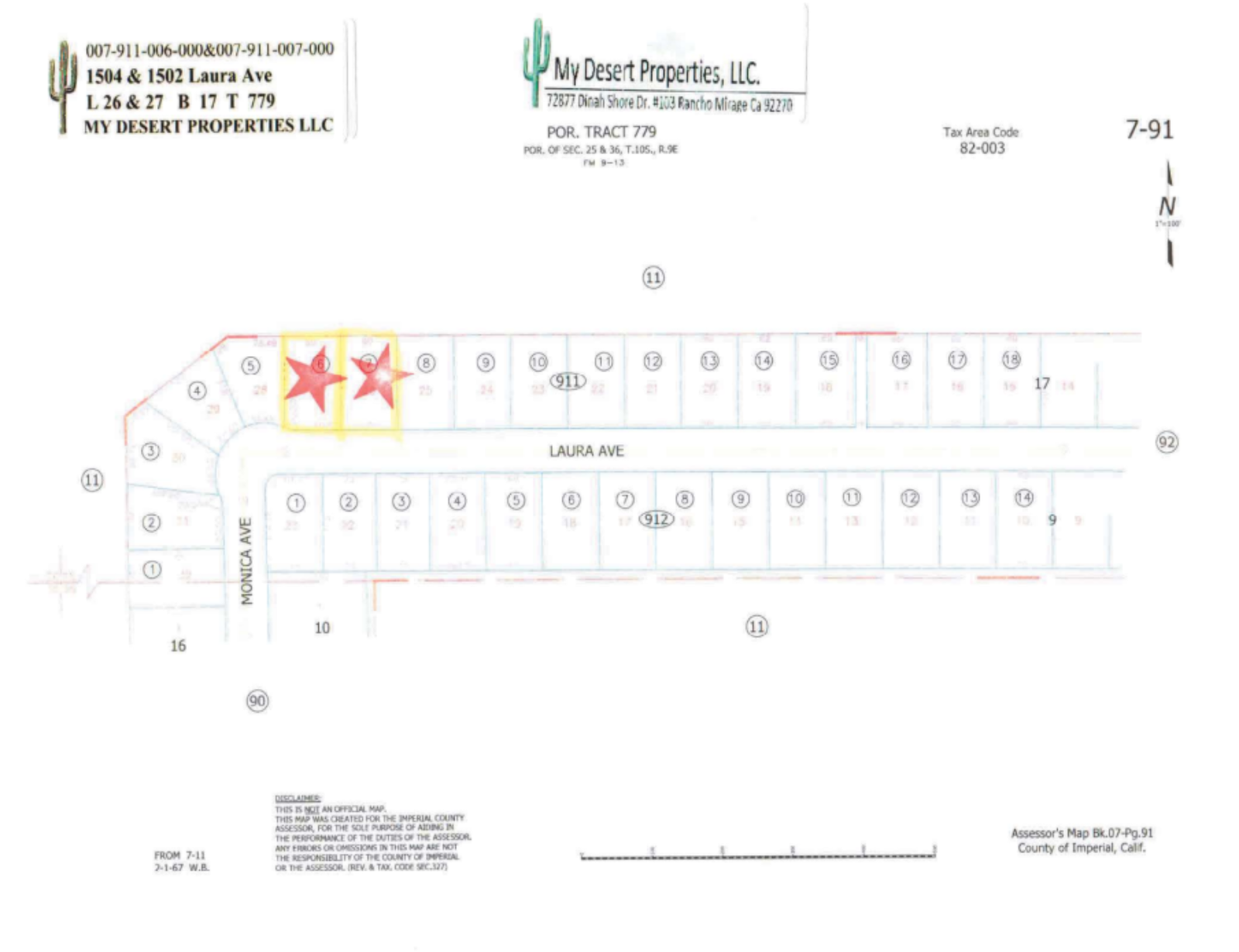 OFF-ROADERS COMBO PARADISE NEAR OCOTILLO WELLS!! LOW MONTHLY PAYMENTS OF $350.00  1504 & 1502 Laura Ave., Salton City, CA 92275  APN: 007-911-006-000 & 007-911-007-000 - Get Land Today