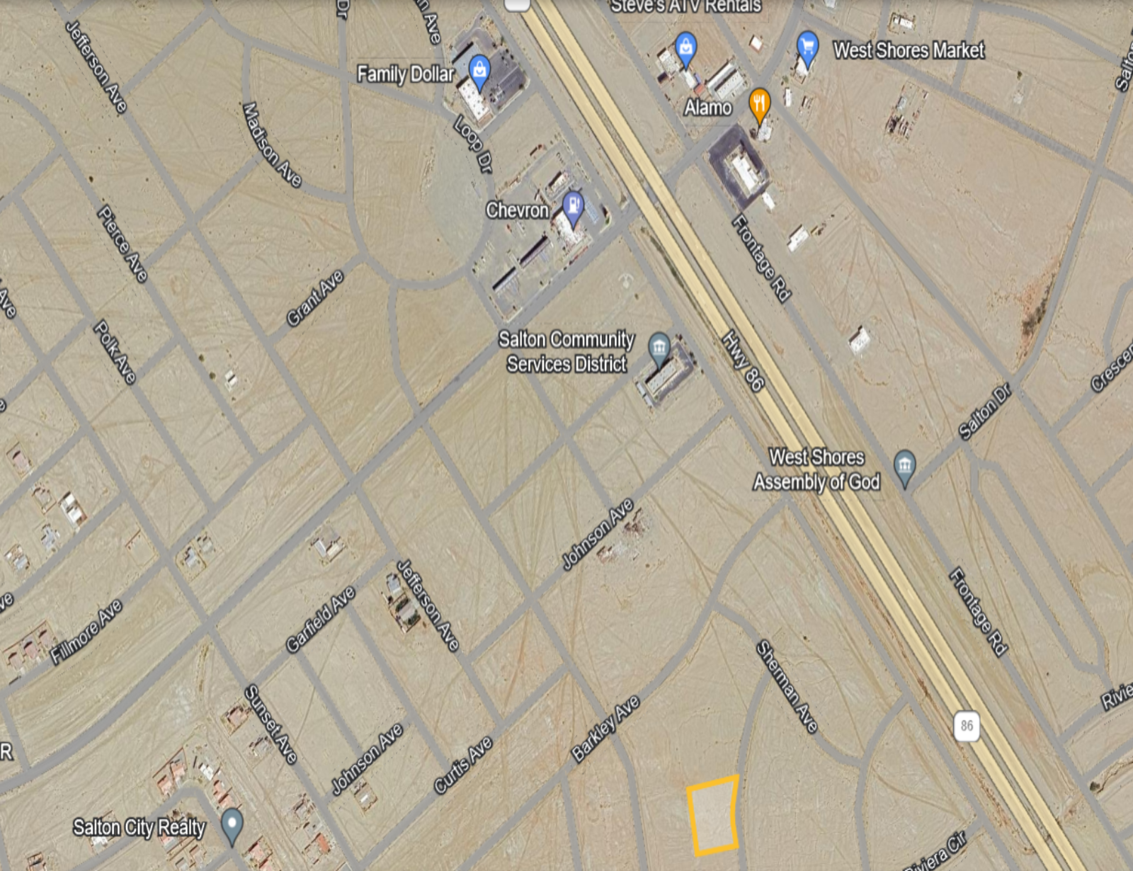 AMAZING 1.48 ACRES RESIDENTIAL LOT NEAR HWY 86 AND THE COMMERCIAL AREA!! LOW MONTHLY PAYMENTS OF $1,200.00  1997 Burr Ave., Salton City, CA 92275 APN: 014-291-004-000