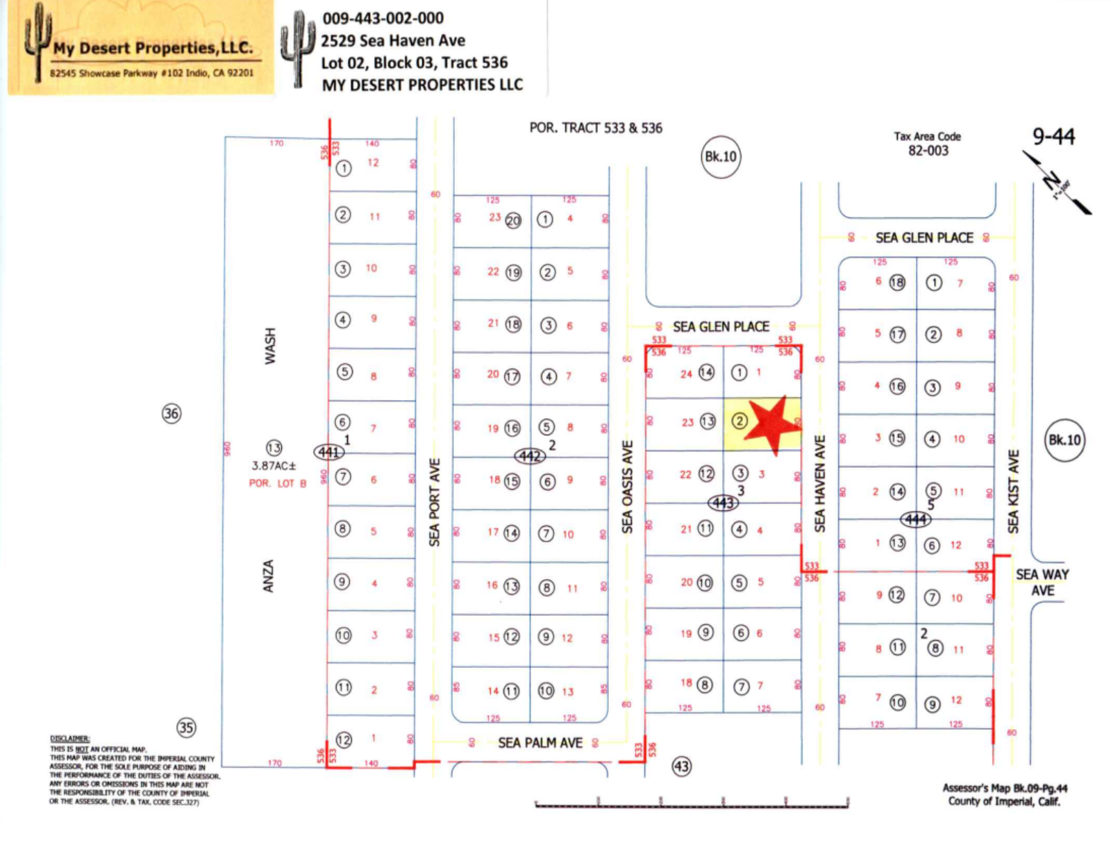 SOLD!! BEAUTIFUL RESIDENTIAL LOT NEAR SCHOOLS!! LOW MONTHLY PAYMENTS OF $250.00  2529 Sea Haven Ave., Salton City, CA 92275 APN: 009-443-002-000