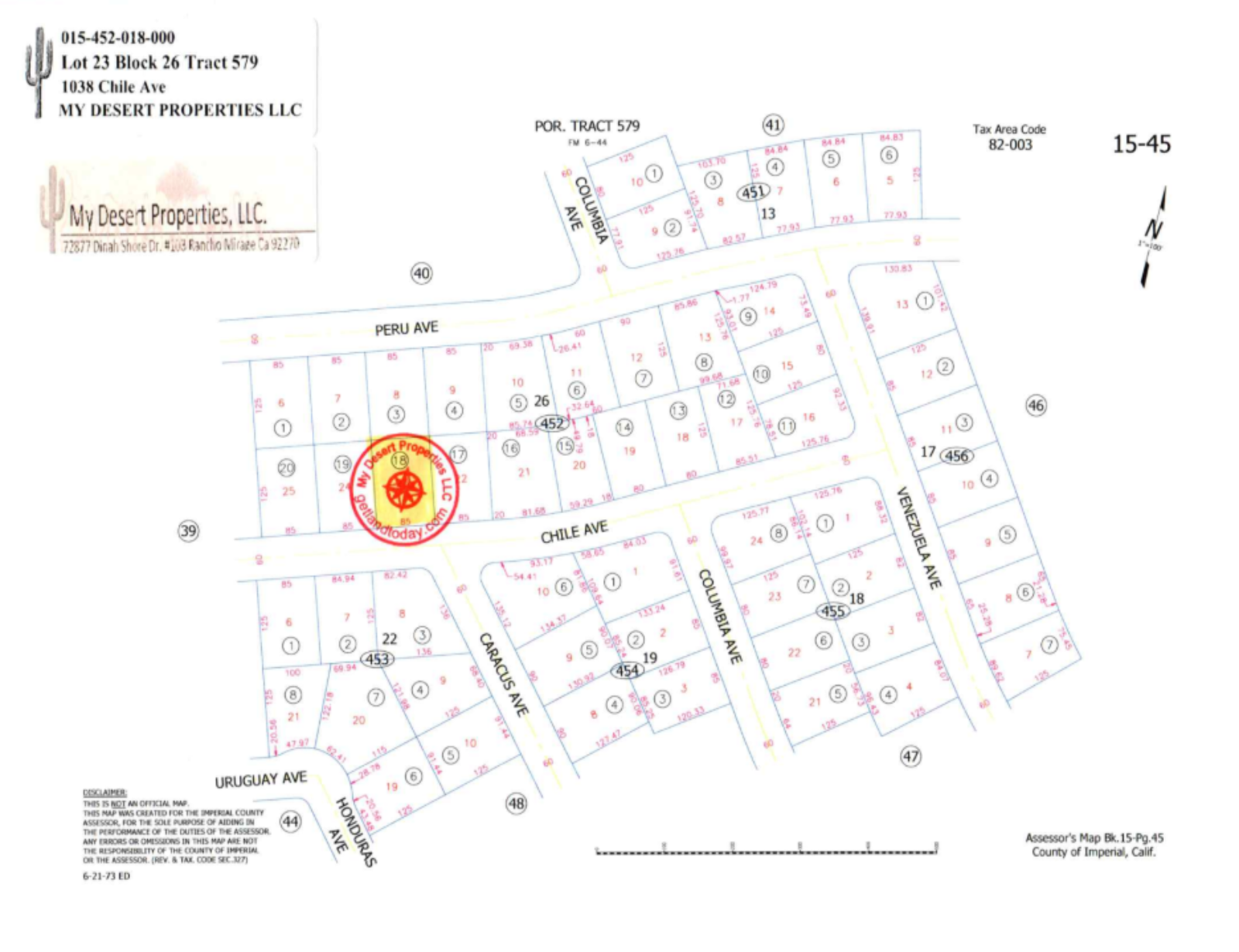 PRE-SALE STARTS 10/20/25!! RESIDENTIAL LOT IN A QUIET AREA WITH A BEAUTIFUL SCENERY!! LOW MONTHLY PAYMENTS OF  $ 225.00  1038 Chile Ave., Salton City, CA 92274 APN: 015-452-018-000 - Get Land Today