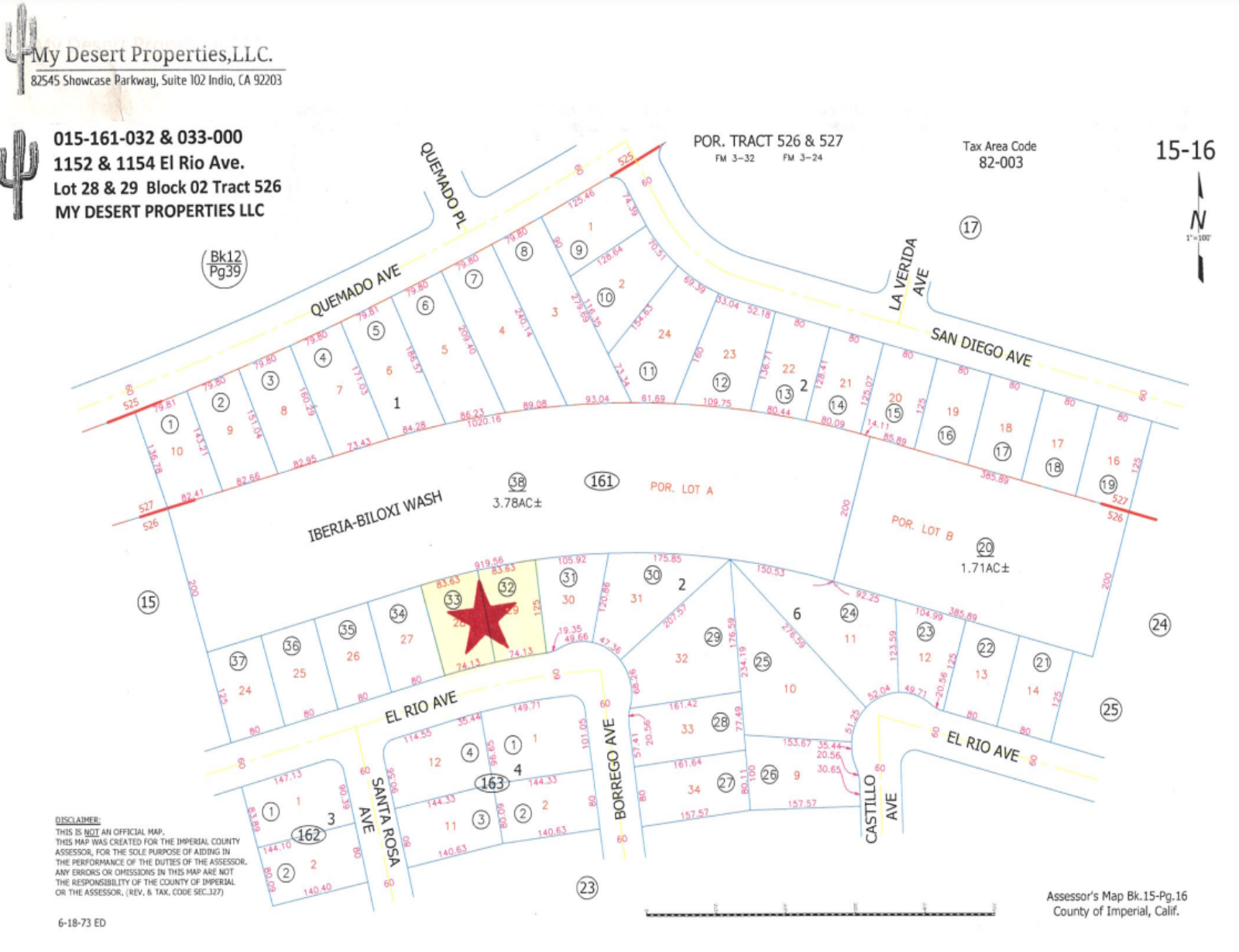 GREAT DOUBLE LOT IN A QUIET RESIDENTIAL AREA!! LOW MONTHLY PAYMENTS OF $500.00  1152 & 1154 El Rio Ave., Salton City, CA 92275  APN: 015-161-032-000 & 015-161-033-000 - Get Land Today