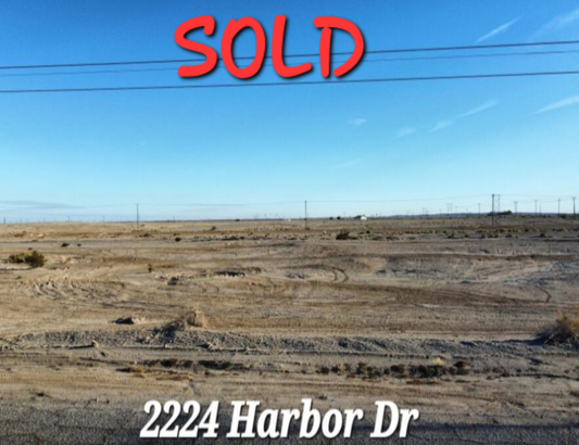 SOLD!! BEAUTIFUL RESIDENTIAL LOT ON MAIN STREET NEAR COMMERCIAL AREA!!  2224 Harbor Dr., Salton City, CA 92275 APN: 012-282-011-000