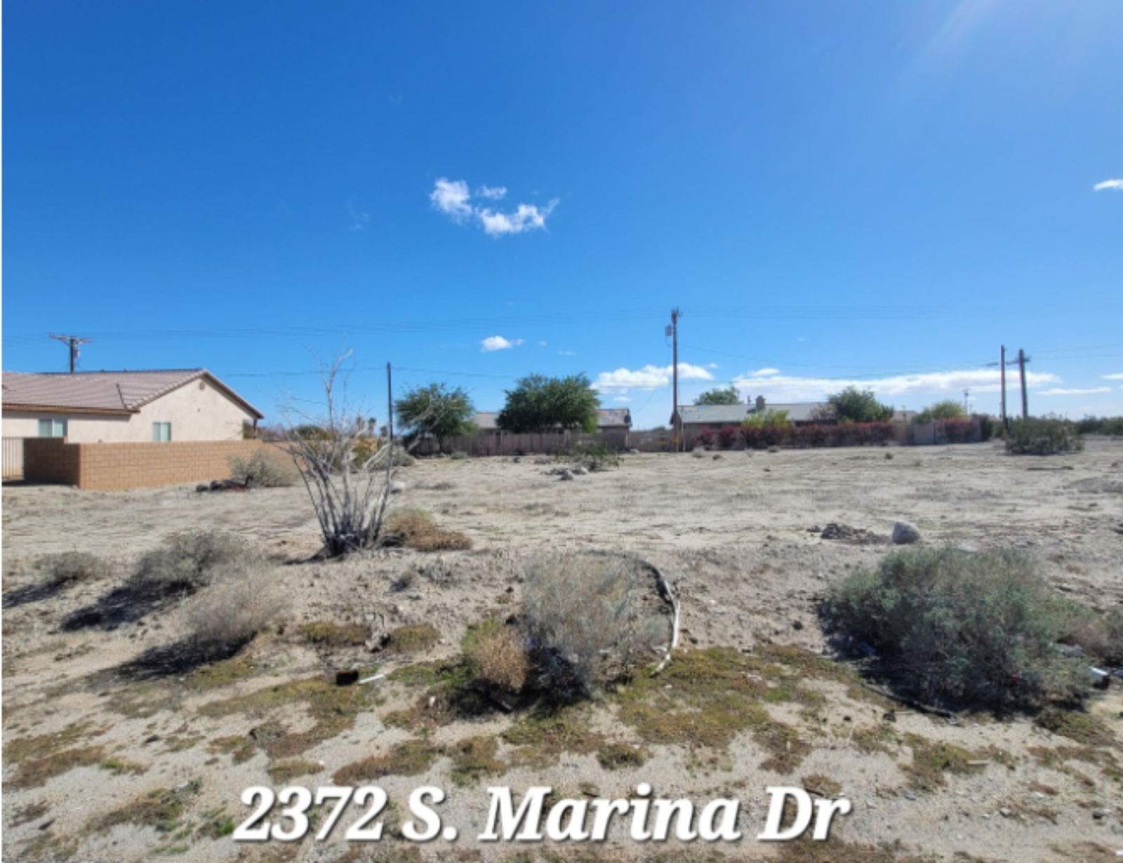 SOLD!! BEAUTIFUL RESIDENTIAL ON MAIN ROAD!! LOW MONTHLY PAYMENTS OF $225.00 2372 S. Marina Dr., Salton City, CA 92274 APN: 012-101-014-000