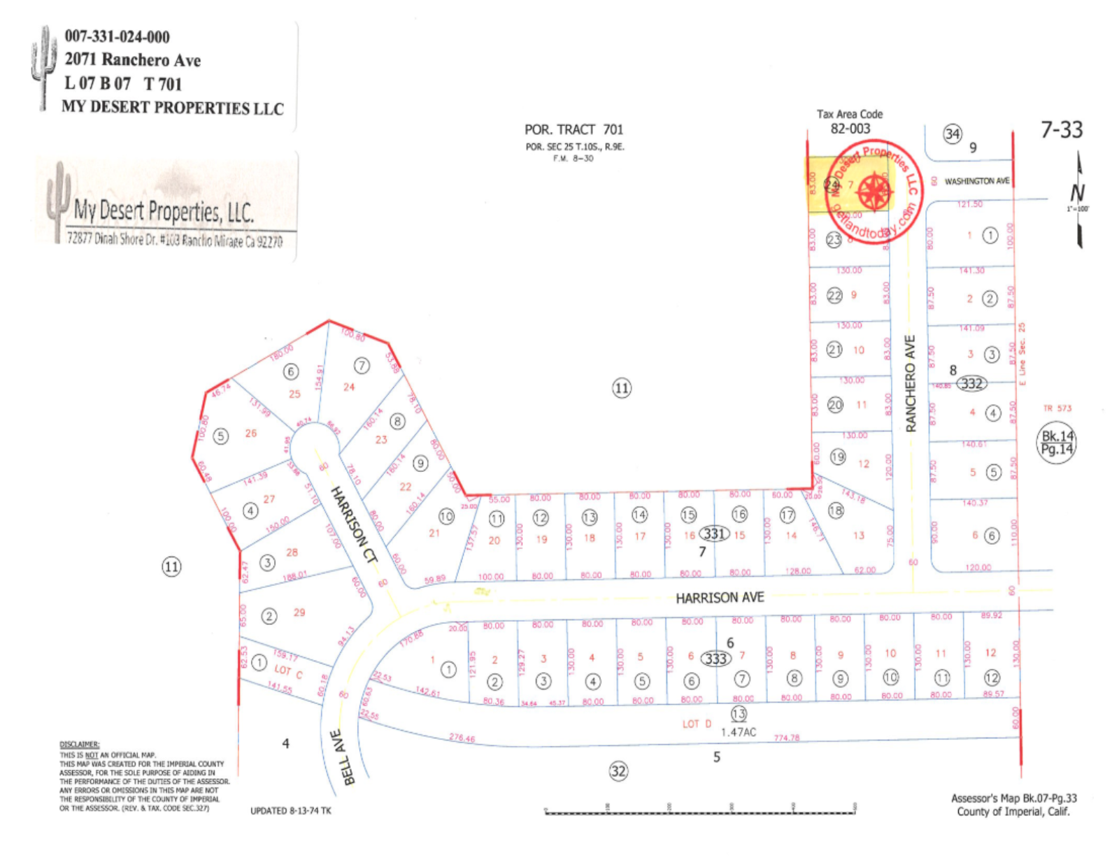 NEW!! AMAZING WESTSIDE RESIDENTIAL LOT LOCATED A FEW BLOCKS FROM THE COMMERCIAL AREA!! LOW MONTHLY PAYMENTS OF $250.00  2071 Ranchero Ave., Salton City, CA 92275  APN: 007-331-024-000 - Get Land Today