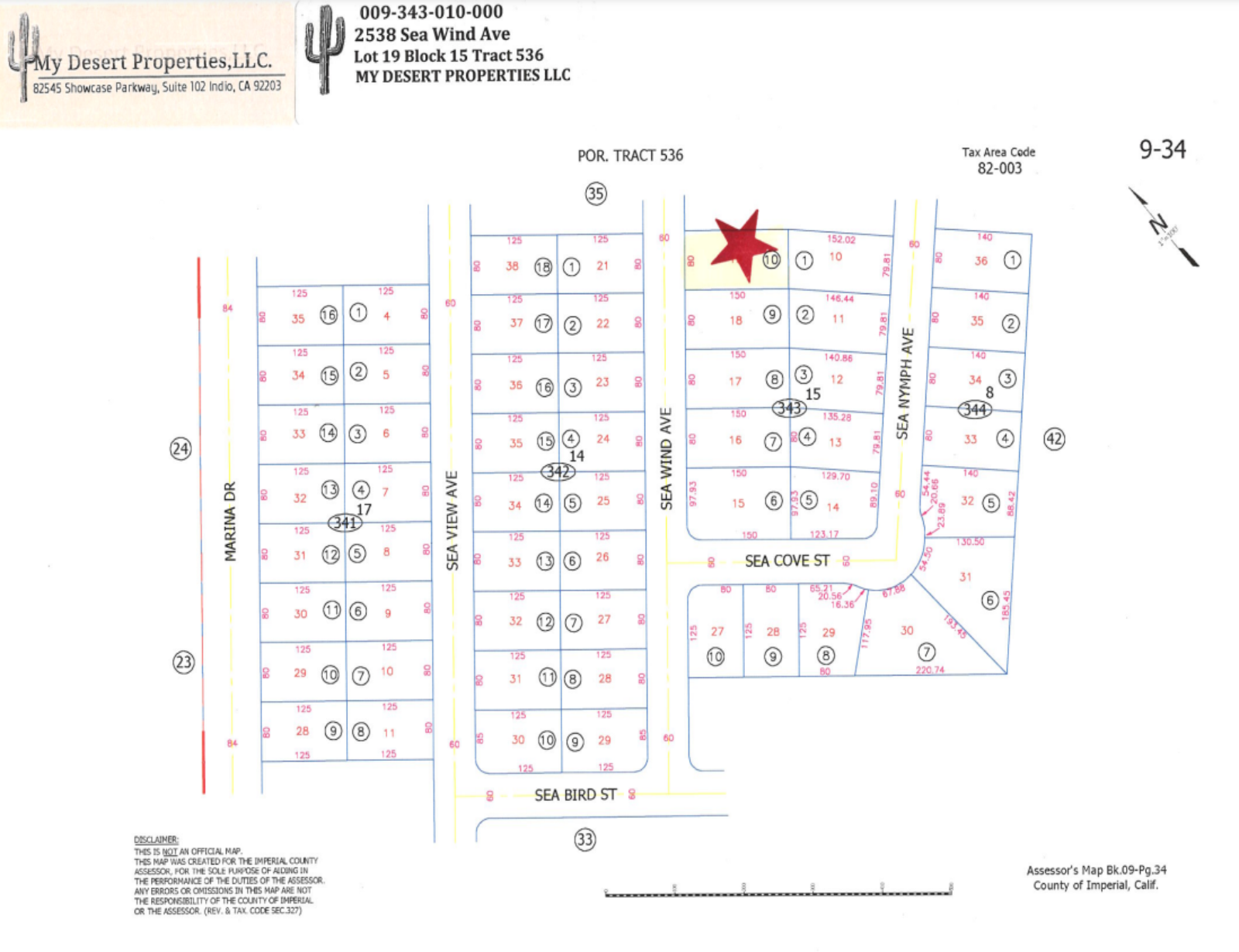 GREAT RESIDENTIAL LOT WITH A BEAUTIFUL VIEW OF THE LAKE AND THE MOUNTAINS!! LOW MONTHLY PAYMENTS OF $175.00  2538 Sea Wind Ave., Salton City, CA 92275 APN: 009-343-010-000