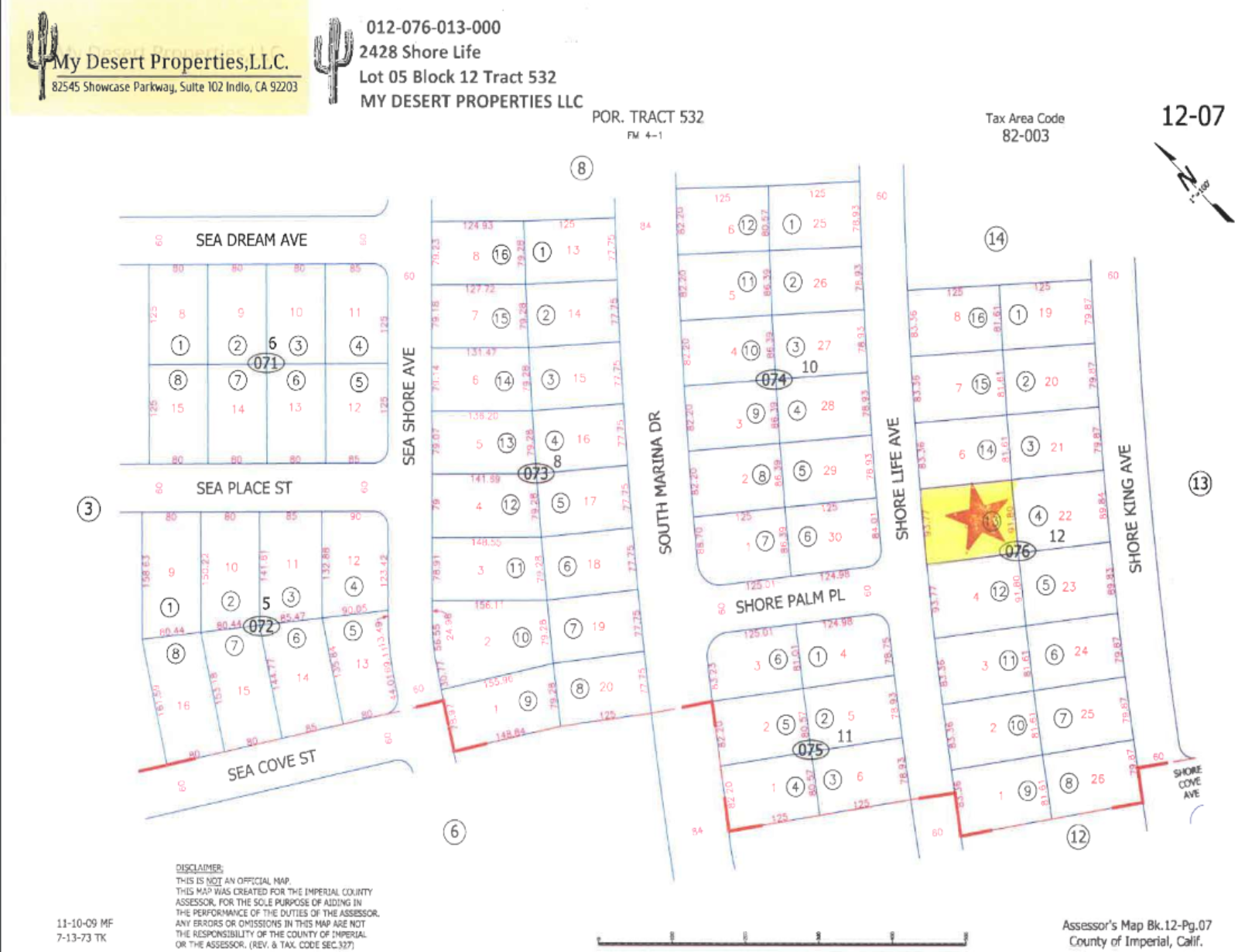 NEW!! RESIDENTIAL LOT NEAR MAIN STREET AND HIGH SCHOOL!! LOW MONTHLY PAYMENT OF $225.00  2428 Shore Life Ave., Salton City, CA 92275 APN: 012-076-013-000 - Get Land Today