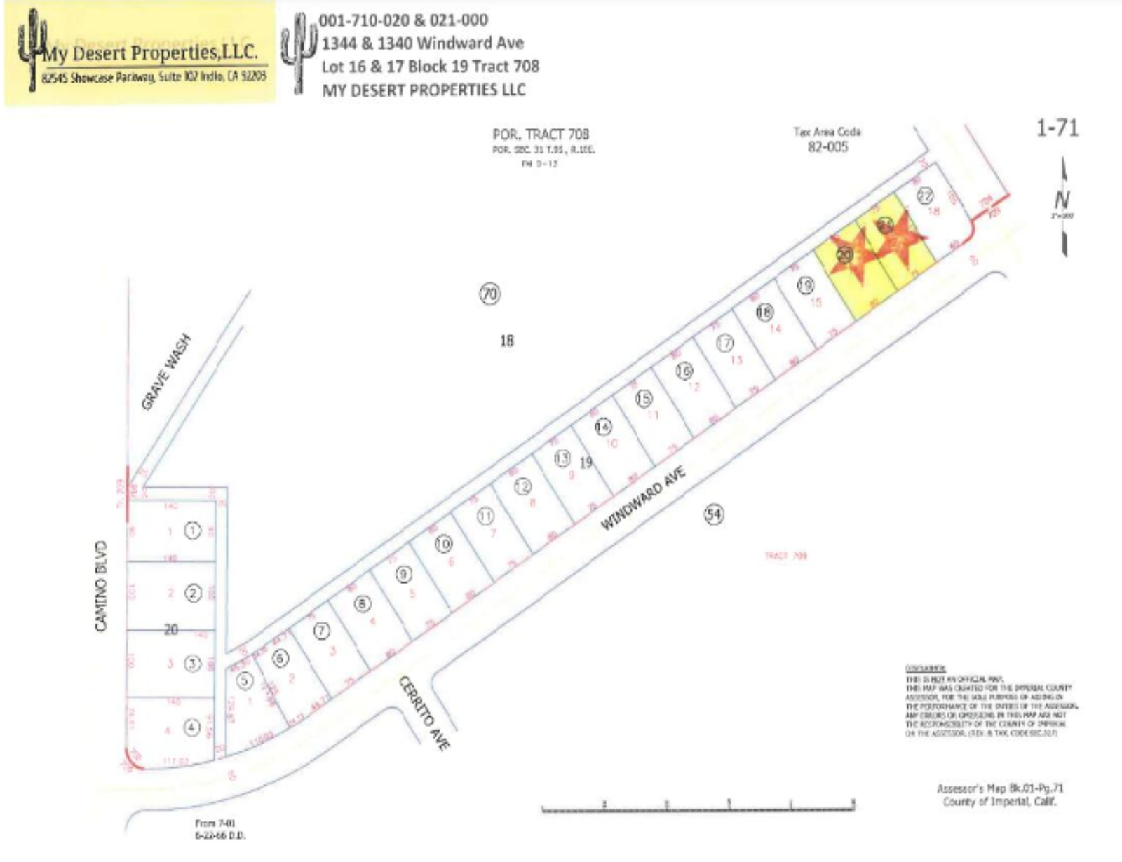 BEAUTIFUL RESIDENTIAL COMBO LOTS!! LOW MONTHLY PAYMENTS OF $330.00 1340 & 1344 Windward Ave., Salton City, CA 92275 APN: 001-710-020-000 & 001-710-021-000 - Get Land Today