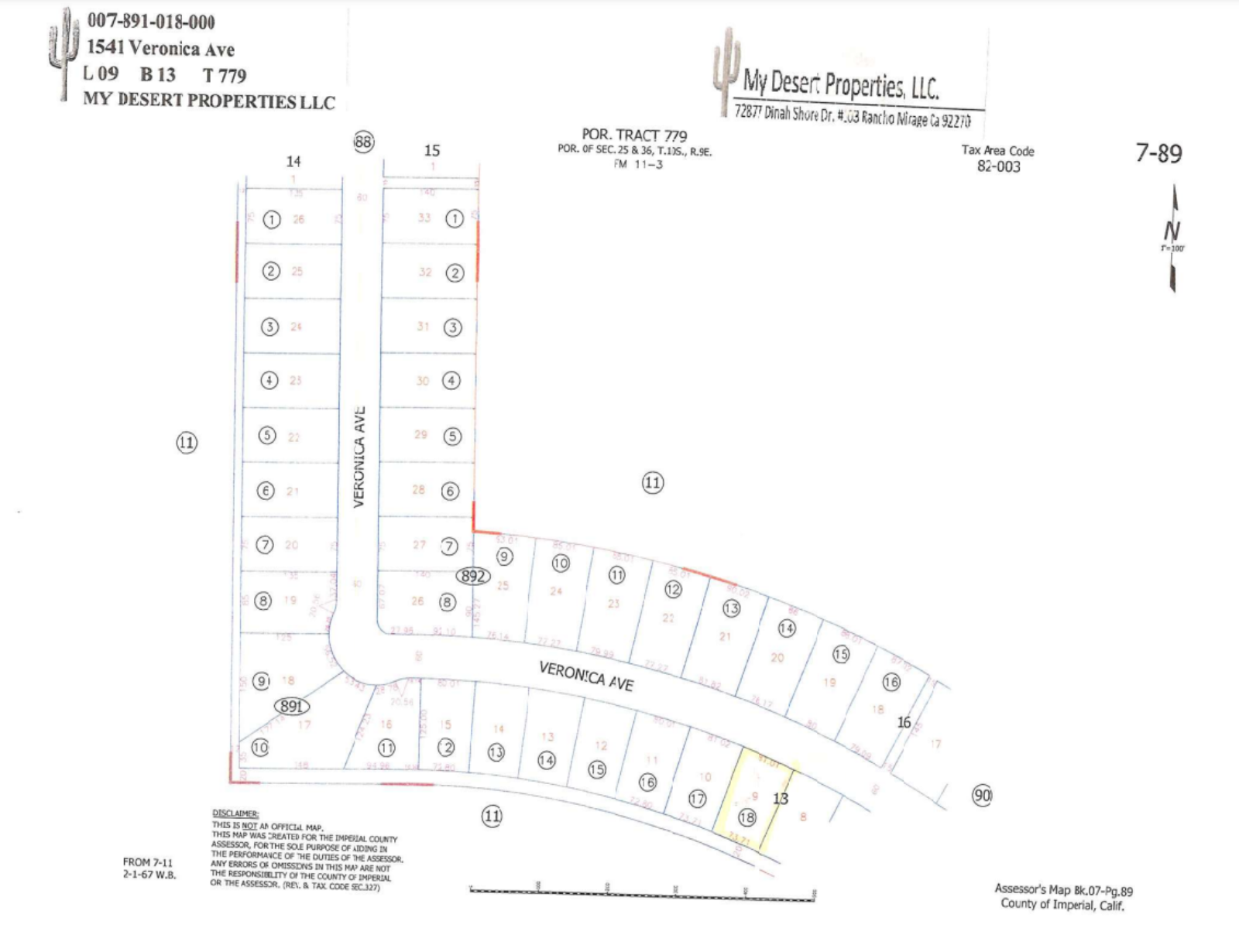 *NEW* OFF-ROADERS PARADISE NEAR OCOTILLO WELLS!! LOW MONTHLY PAYMENTS OF $140.00  1541 Veronica Ave., Salton City, CA 92275  APN: 007-891-018-000 - Get Land Today