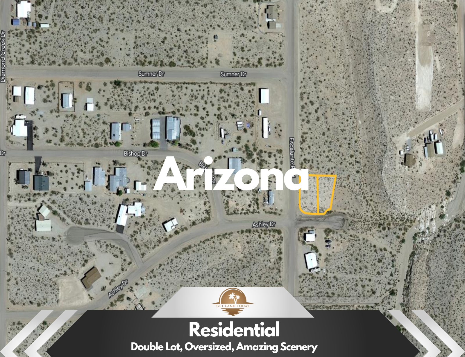 *NEW* OVERSIZED COMBO RESIDENTIAL LOTS IN MOHAVE COUNTY ARIZONA! | 805 Escalante Ave., Meadview, AZ 86444 APN: 343-23-015 & 343-23-016 - Get Land Today
