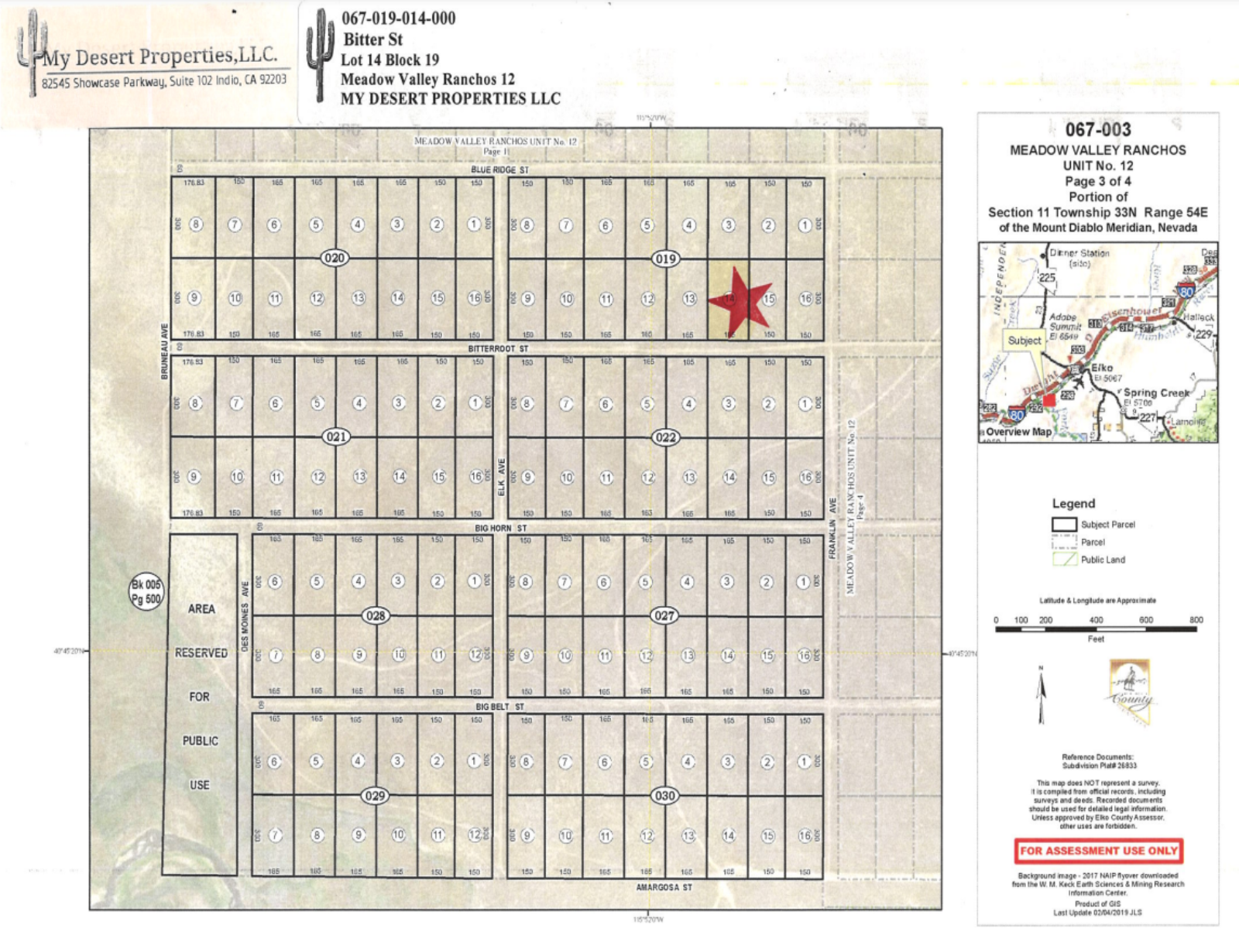*NEW* OVERSIZED RESIDENTIAL LOT IN ELKO COUNTY!! LOW MONTHLY PAYMENTS OF $175.00 Bitterroot St., Elko, NV 89801 APN: 067-019-014 - Get Land Today