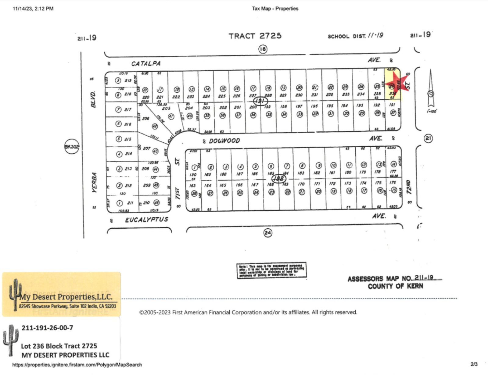 KERN COUNTY!! AMAZING CORNER LOT NEXT TO NEWER MODEL HOMES!! LOW MONTHLY PAYMENTS OF $275.00   Catalpa Ave. & 72nd St., California City, California APN: 211-191-26-00-7 - Get Land Today