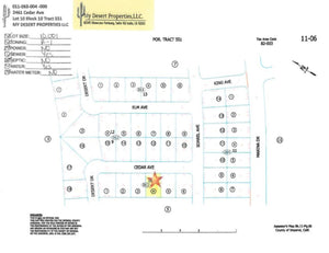 RESIDENTIAL LOT NEAR HIGHWAY 86!! LOW MONTHLY PAYMENTS OF $215.00   2461 Cedar Ave., Salton City, CA 92275 APN: 011-063-004-000