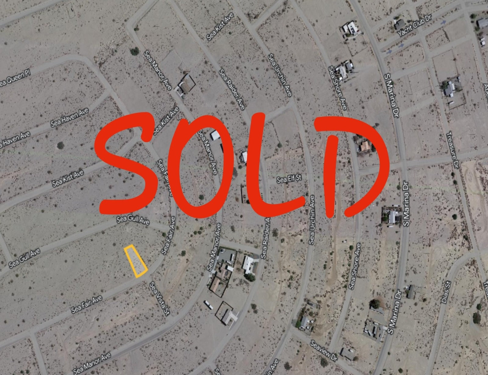 SOLD!! ASTONISHING VIEW OF THE SALTON SEA LAKE FROM THIS LOT!! LOW MONTHLY PAYMENT OF $125.00  1036 Sea Fair Ave., Salton City, CA 92275 APN: 010-242-013-000 - Get Land Today