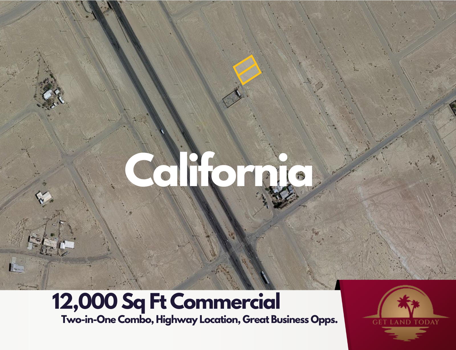 Premium Commercial Combo: 2 Lots on Berkley Ave in Salton City, CA! RIGHT OFF HIGHWAY | Low Monthly Payments of $400.00 | APN: 017-022-006-000 & 017-022-007-000 - Get Land Today