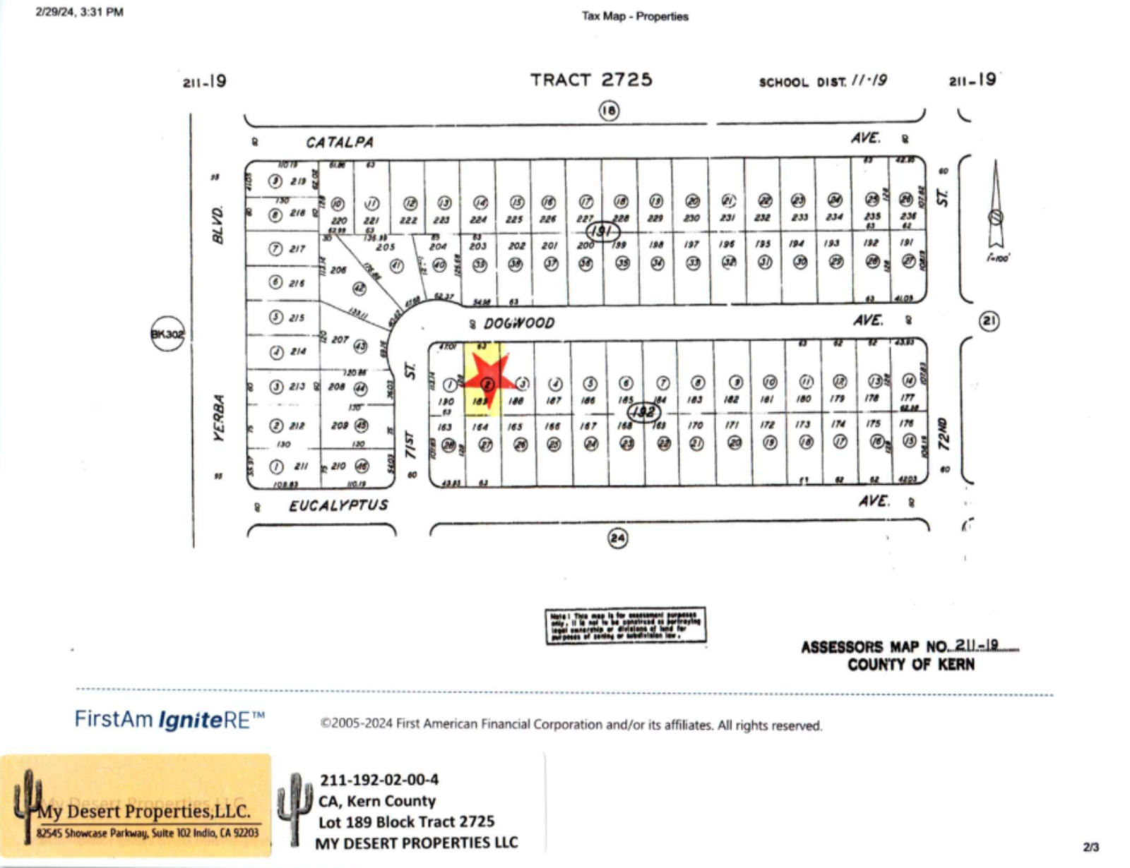 GREAT RESIDENTIAL LOT LOCATED NEAR NEWER BUILT HOMES AND MAIN STREET!! LOW MONTHLY PAYMENTS OF $310.00   DOGWOOD AVE., CALIFORNIA CITY, CA 93505  APN: 211-192-02-00-4 - Get Land Today