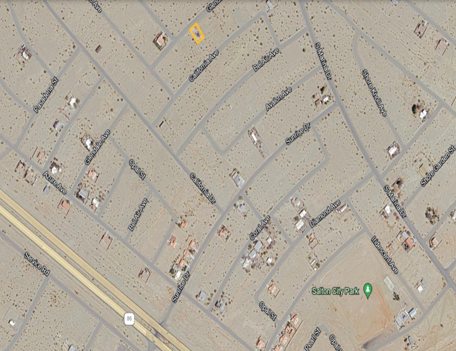 WATER METER ON LOT!! GREAT RESIDENTIAL LOT LOCATED NEAR STORES AND MAIN STREET!! LOW MONTHLY PAYMENTS OF $500.00  1259 Glendale Ave., Salton City, CA 92275 APN: 011-431-009-000