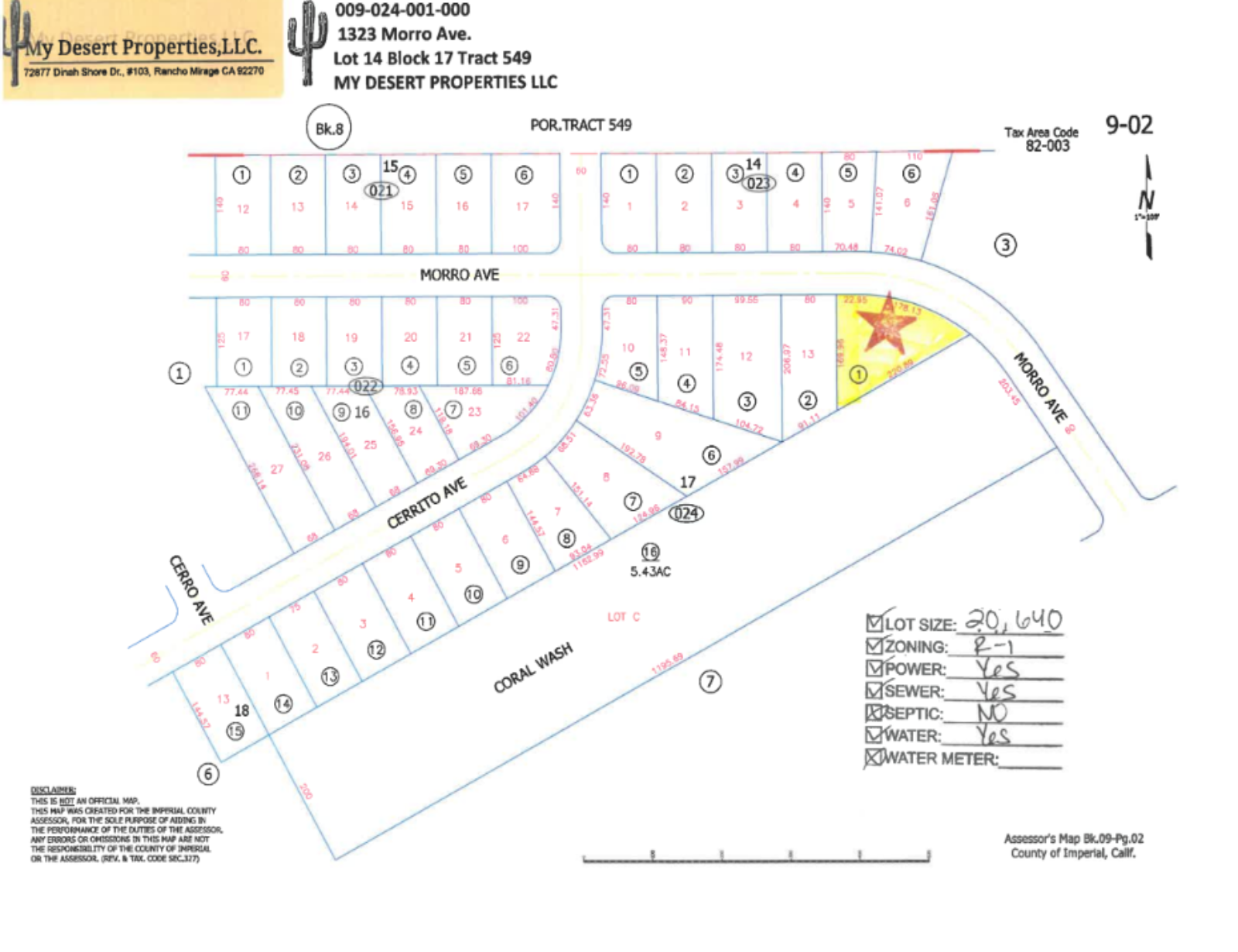 AMAZING RESIDENTIAL LOT NEXT TO NEWER MODEL HOME!! LOW MONTHLY PAYMENTS OF $325.00  1323 Morro Ave., Salton City, CA 92275  APN: 009-024-001-000 - Get Land Today