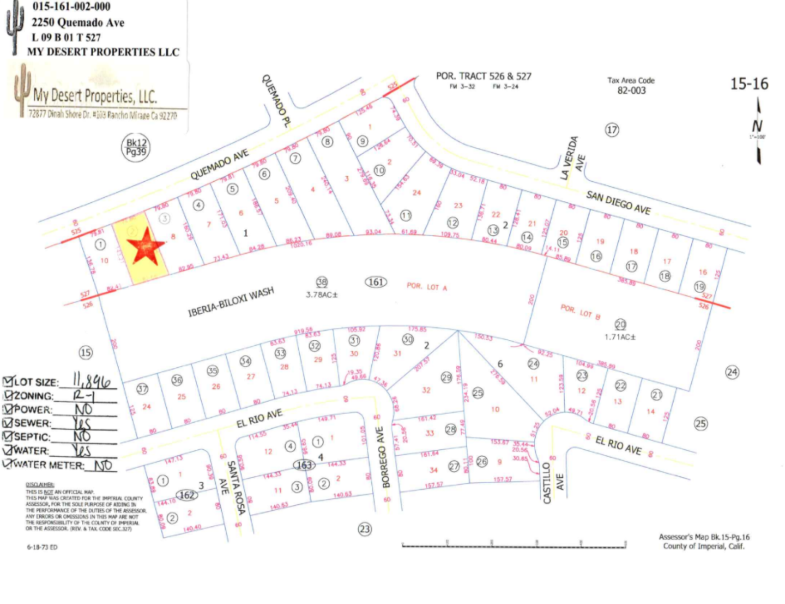 PRE-SALE STARTS 10/20/25!! GREAT RESIDENTIAL LOT NEAR MAIN STREET!! LOW MONTHLY PAYMENTS OF $190.00  2250 Quemado Ave., Salton City, CA 92274 APN: 015-161-002-000 - Get Land Today