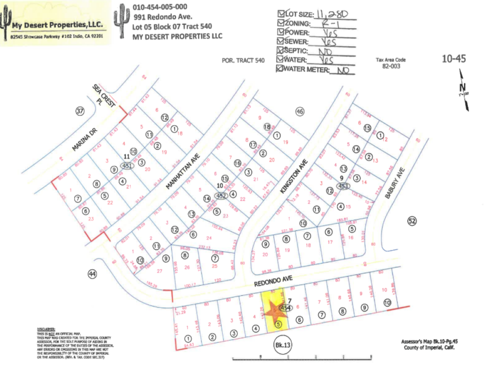 RESIDENTIAL LOT LOCATED NEAR HIGH SCHOOL IN A QUIET AREA!! LOW MONTHLY PAYMENTS OF $250.00  991 Redondo Ave., Salton City, CA 92275  APN: 010-454-005-000 - Get Land Today