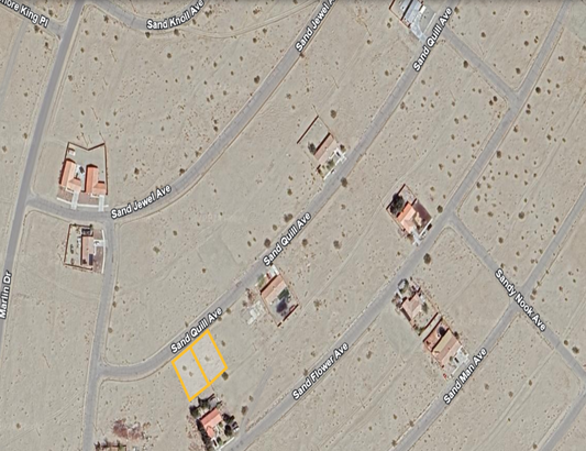 RESIDENTIAL LOT NEAR NEWER MODEL HOMES AND SCHOOLS!! LOW MONTHLY PAYMENTS OF $500.00  2290 & 2294 Sand Quill Ave., Salton City, CA 92275 APN: 012-302-004-000 & 012-302-005-000