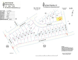 PERFECT RESIDENTIAL LOT LOCATED NEAR HIGH SCHOOL AREA!! LOW MONTHLY PAYMENTS OF  $ 225.00  2629 Sea King Ave., Salton City, CA 92274 APN: 008-292-006-000