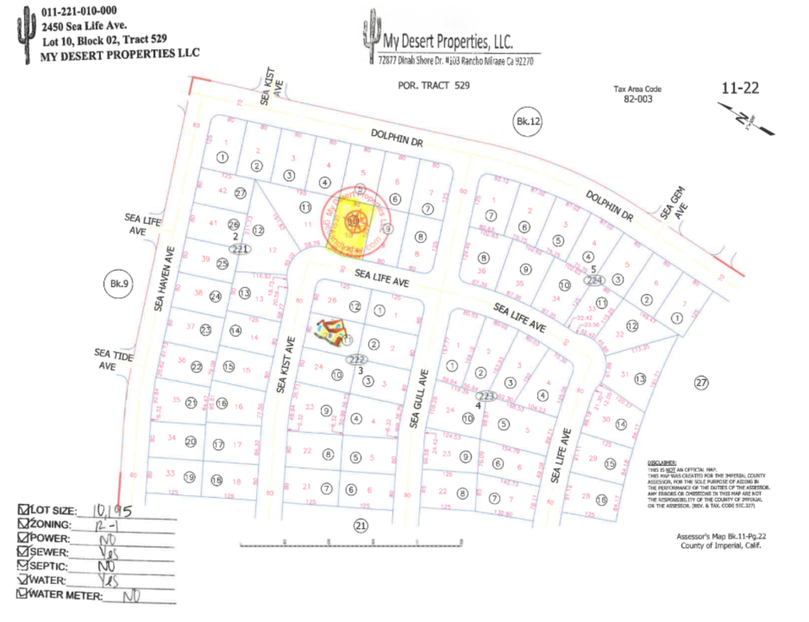 BEAUTIFUL RESIDENTIAL LOT NEAR SCHOOLS AND MAIN STREET!! LOW MONTHLY PAYMENTS OF $215.00  2450 Sea Life Ave., Salton City, CA 92274 APN: 011-221-010-000 - Get Land Today