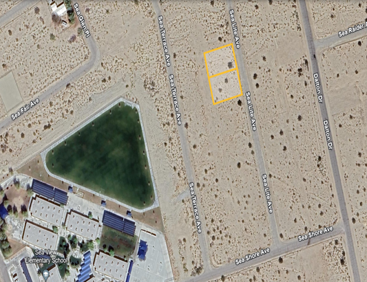 NEW!! AMAZING DOUBLE LOT DEAL NEAR ELEMENTARY SCHOOL!! LOW MONTHLY PAYMENTS OF $320.00 2511 & 2509 Sea Lite Ave., Salton City, CA 92275 APN: 010-211-014-000 & 010-211-015-000