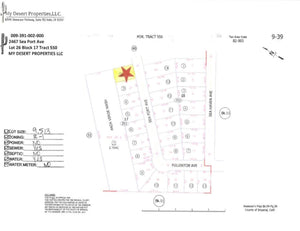 GREAT RESIDENTIAL LOT NEAR MAIN STREET!! LOW MONTHLY PAYMENTS OF $215.00   2467 Sea Port Ave., Salton City, CA 92275 APN: 009-391-002-000