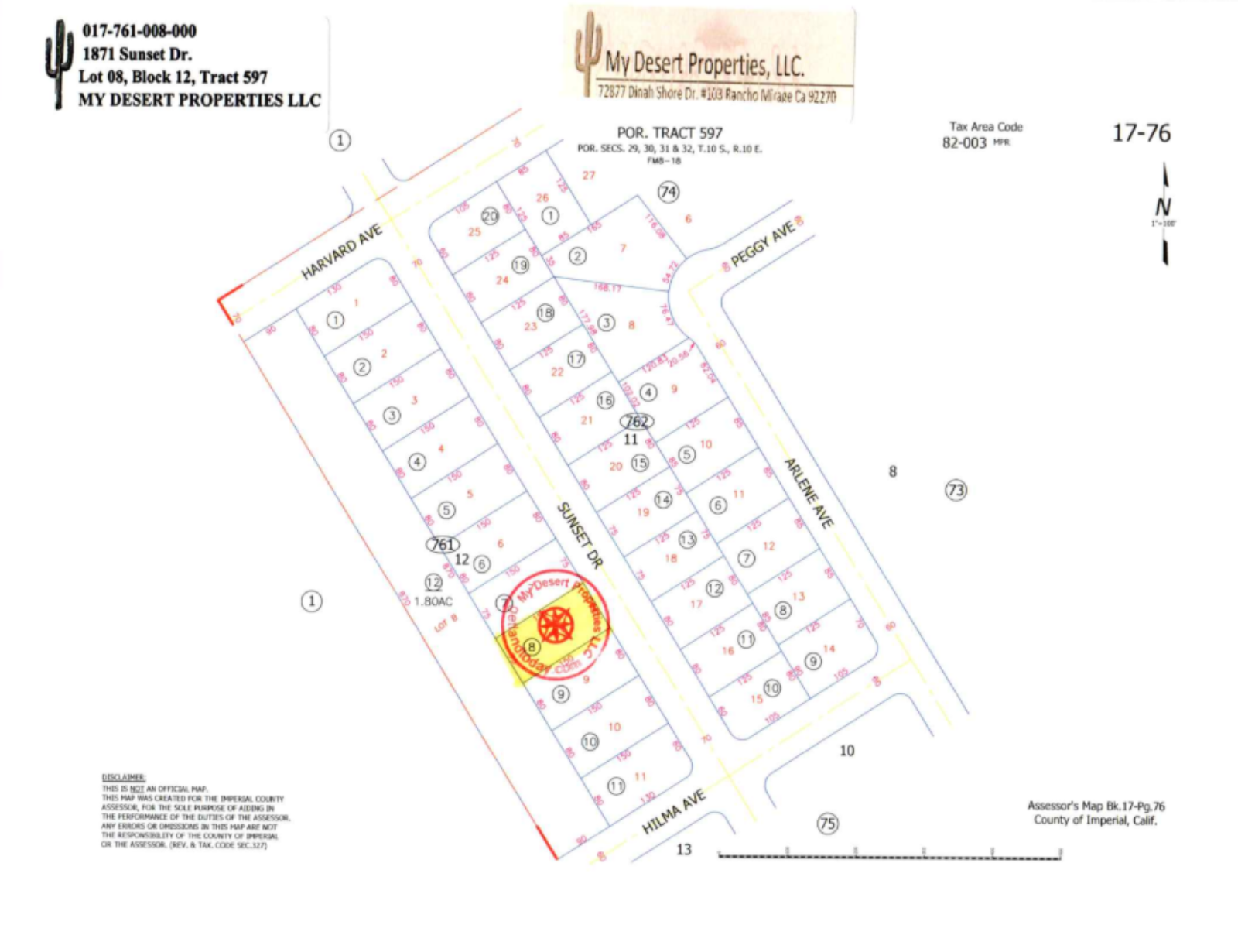 PRE-SALE STARTS 10/20/25!! RESIDENTIAL LOT IN A QUIET AREA ON THE WESTSIDE OF HWY 86!! LOW MONTHLY PAYMENTS OF  $ 225.00  1871 Sunset Ave., Salton City, CA 92274  APN: 017-761-008-000 - Get Land Today