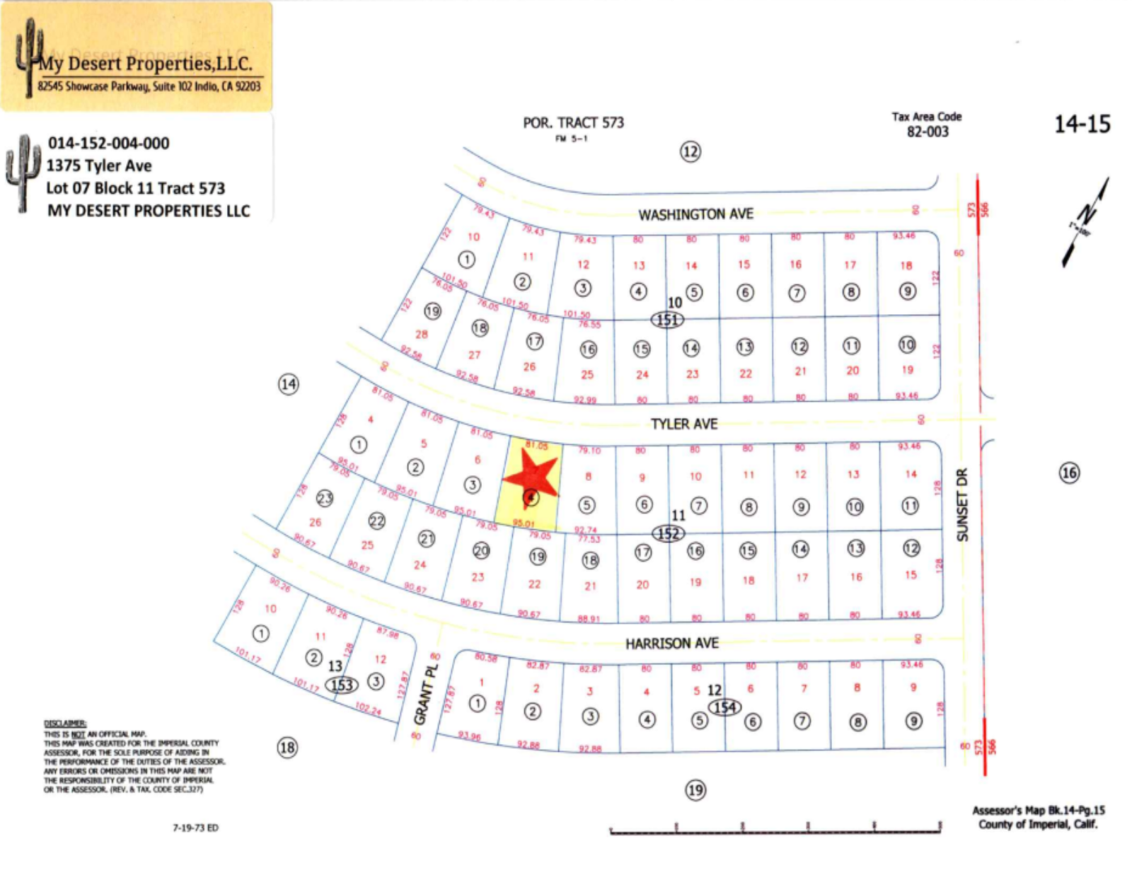 PRE-SALE STARTS 10/20/25!! AMAZING RESIDENTIAL LOT LOCATED ON THE WESTSIDE OF HWY86!! LOW MONTHLY PAYMENTS OF  $ 290.00  1375 Tyler Ave., Salton City, CA 92274 APN: 014-152-004-000 - Get Land Today