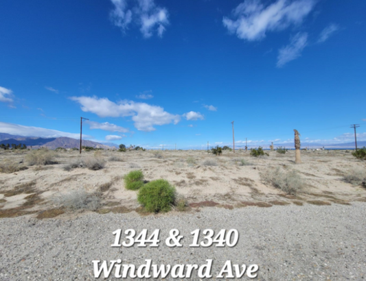 BEAUTIFUL RESIDENTIAL COMBO LOTS!! LOW MONTHLY PAYMENTS OF $330.00 1340 & 1344 Windward Ave., Salton City, CA 92275 APN: 001-710-020-000 & 001-710-021-000