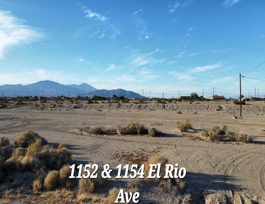 GREAT DOUBLE LOT IN A QUIET RESIDENTIAL AREA!! LOW MONTHLY PAYMENTS OF $500.00  1152 & 1154 El Rio Ave., Salton City, CA 92275  APN: 015-161-032-000 & 015-161-033-000 - Get Land Today
