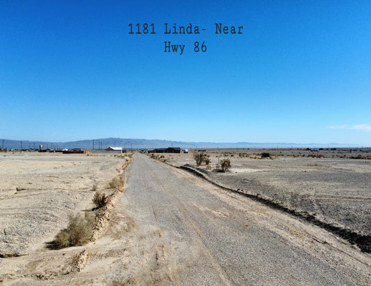 RESIDENTIAL LOT ON THE WEST SIDE OF THE HIGHWAY IN A QUIET AREA!! LOW MONTHLY PAYMENTS OF $300.00  1181 Linda Ave., Salton City, CA 92275  APN: 017-753-005-000